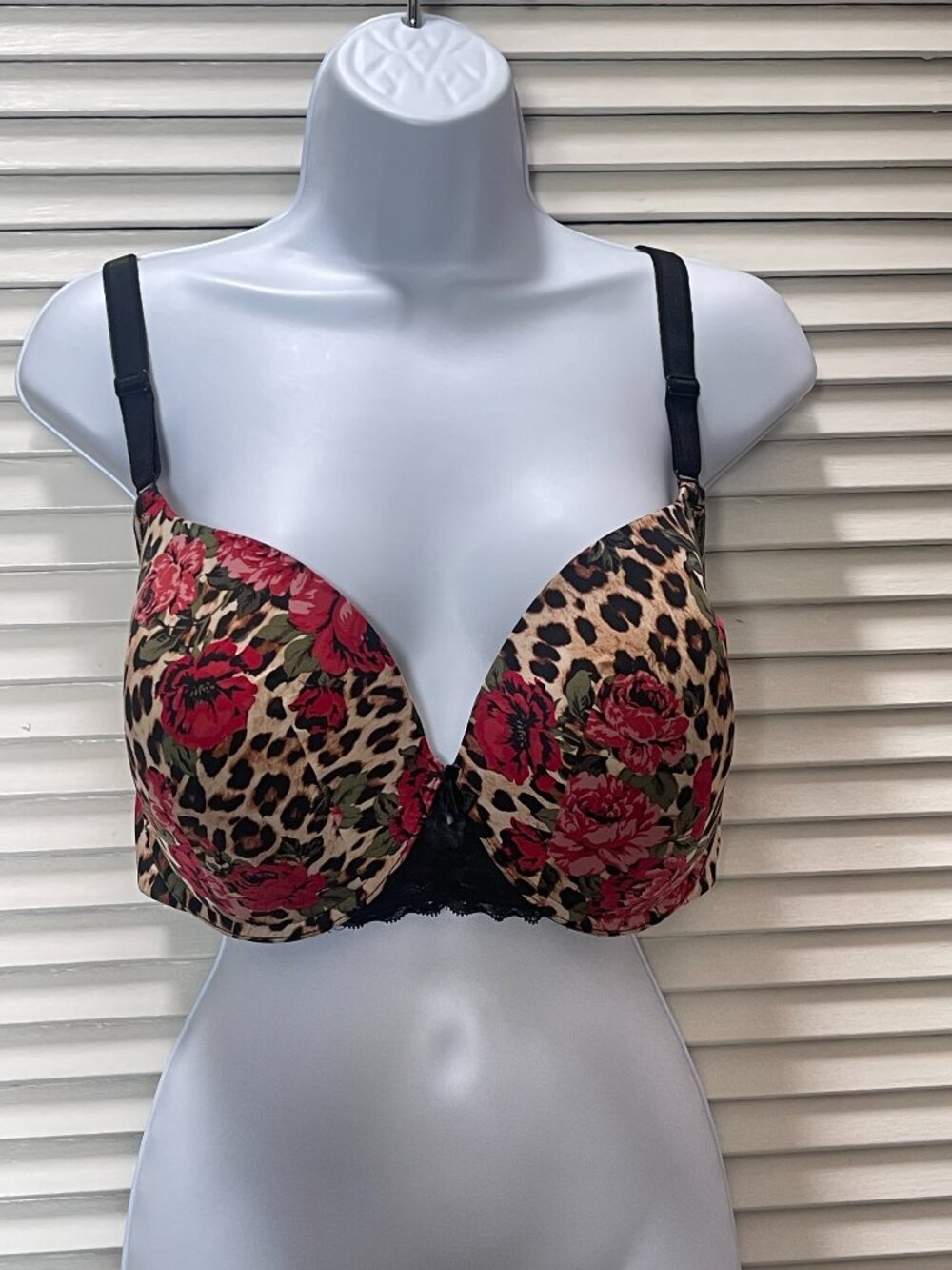 Torrid Curve 40DD Leopard Floral T-Shirt Bra Underwire
